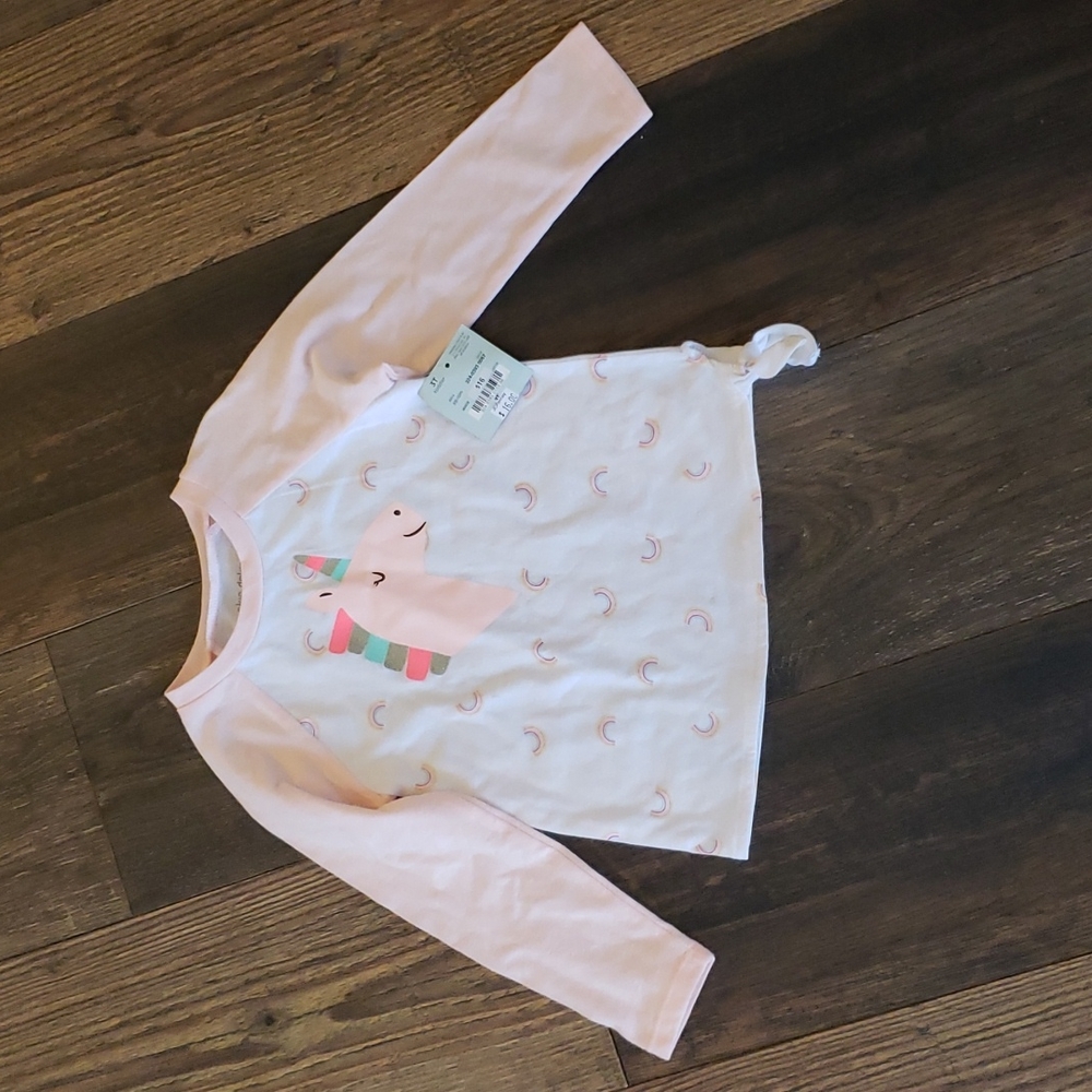 3T White/pink unicorn/rainbow shirt Okie Dokie brand